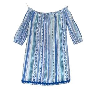 Tori Richard Women's‎ Dress Sz S Boho Off the Shoulder Strapless Cotton Mini